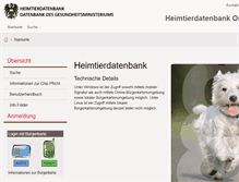 Tablet Screenshot of heimtierdatenbank.ehealth.gv.at